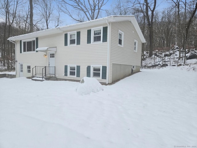 view of split foyer home