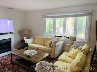 living room featuring a wealth of natural light