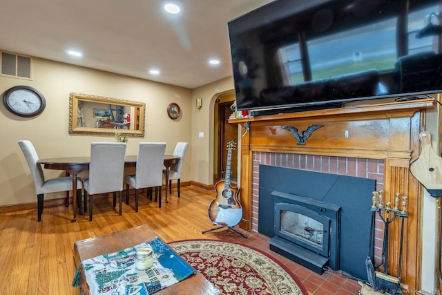 living room featuring hardwood / wood-style flooring