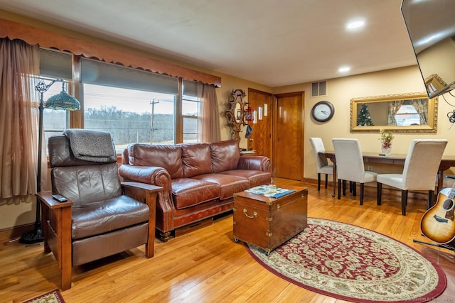 living room featuring hardwood / wood-style floors