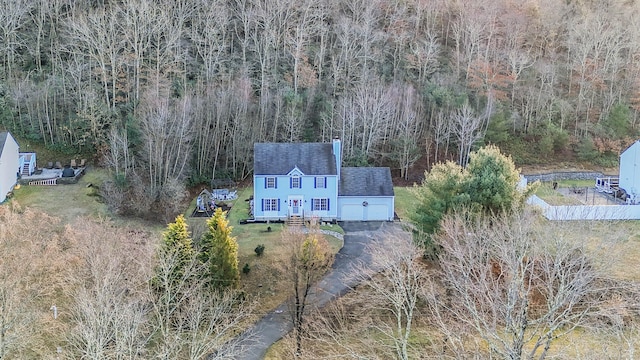 birds eye view of property