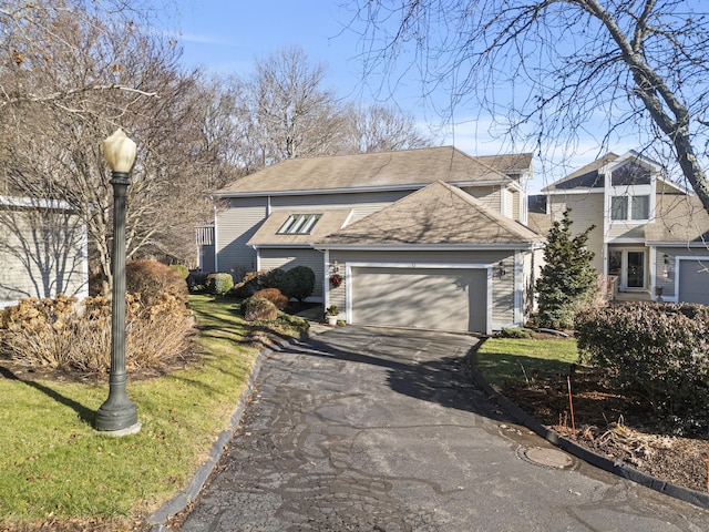 view of front property with a garage