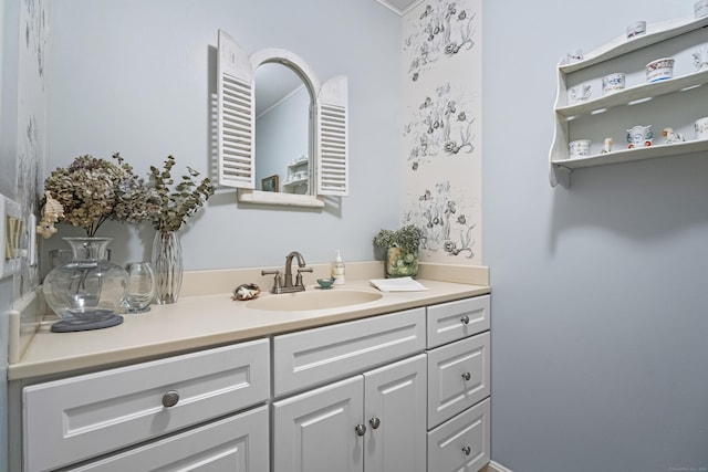 bathroom featuring vanity