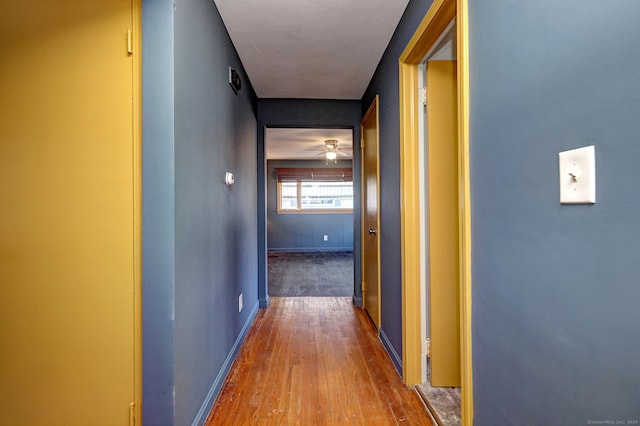 hall featuring hardwood / wood-style floors