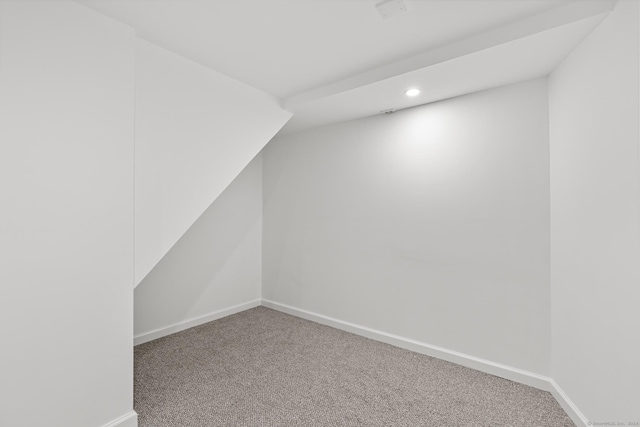 additional living space with carpet floors