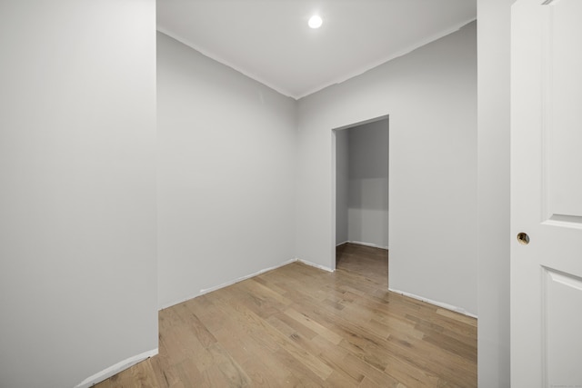 unfurnished room featuring light hardwood / wood-style flooring