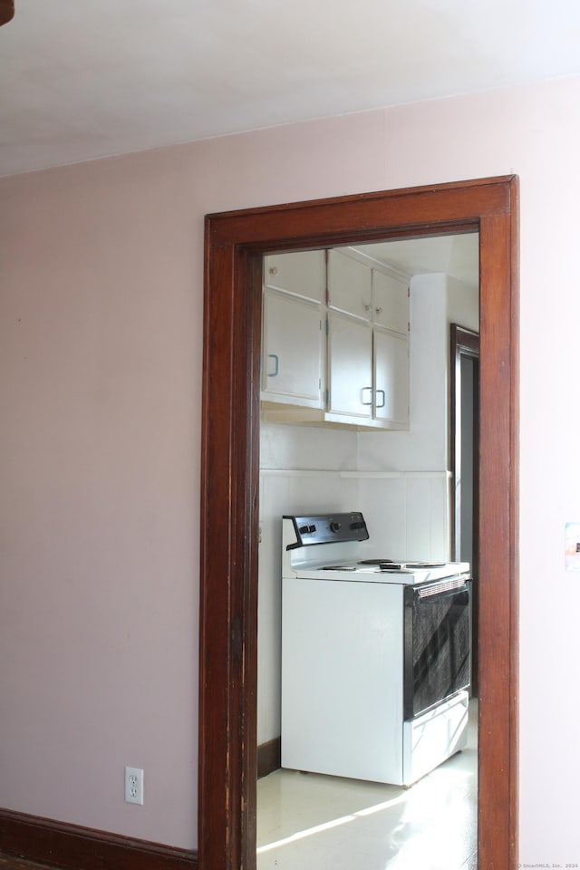 laundry area with cabinets