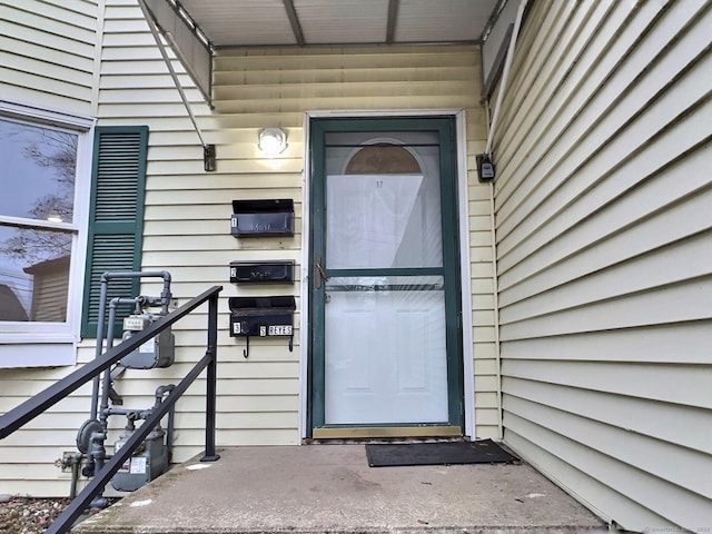 view of doorway to property