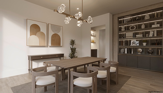 dining room with hardwood / wood-style floors