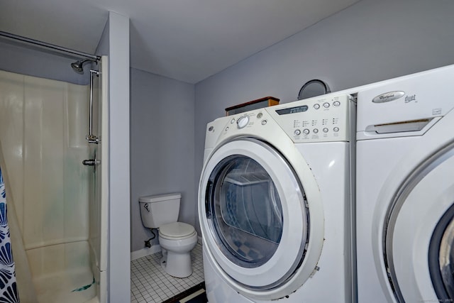 laundry room with tile patterned floors