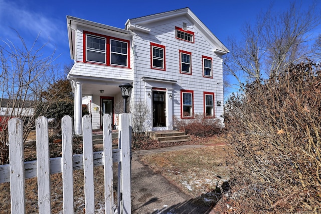 view of greek revival inspired property