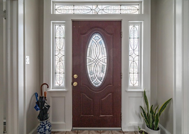 entryway with plenty of natural light