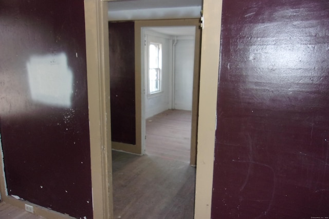 hall featuring hardwood / wood-style floors