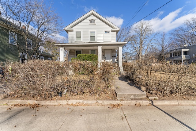 view of front of home with a porch