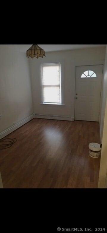 entryway featuring hardwood / wood-style flooring