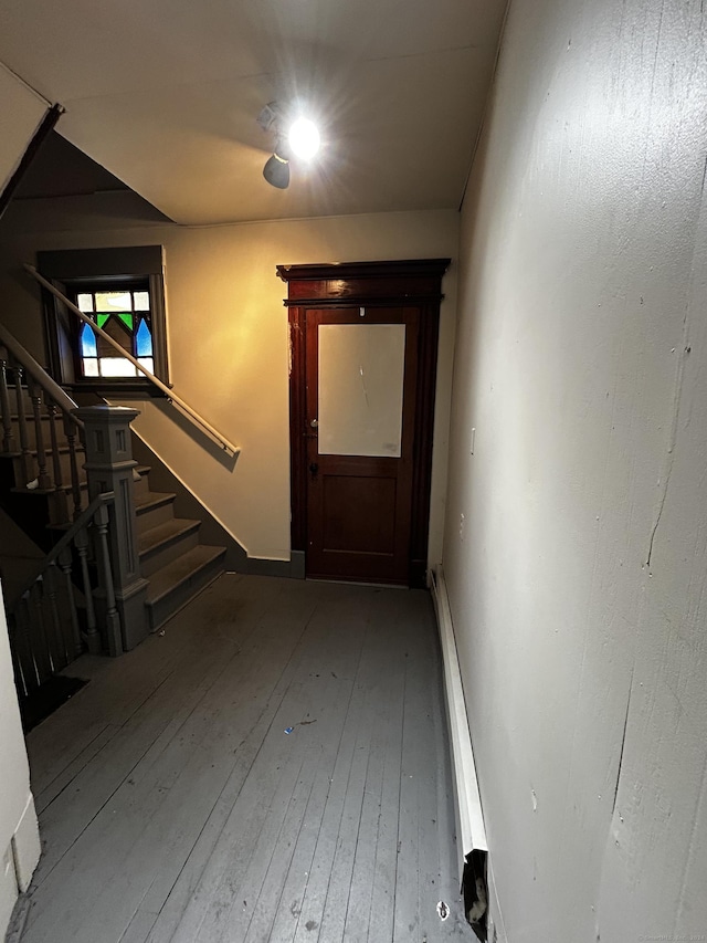 corridor featuring light wood-type flooring