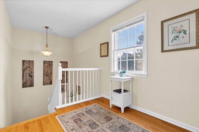 hallway featuring hardwood / wood-style floors