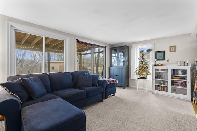 view of carpeted living room