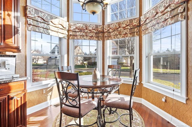 sunroom featuring plenty of natural light