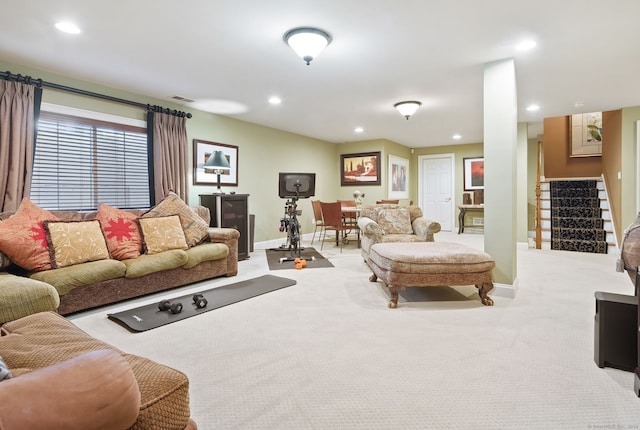 view of carpeted living room