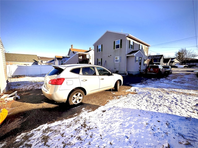 view of snowy exterior