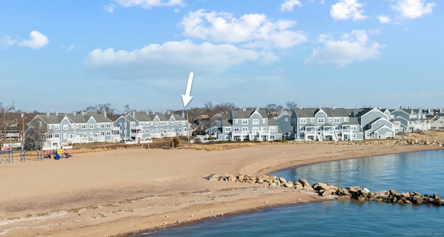 property view of water with a residential view