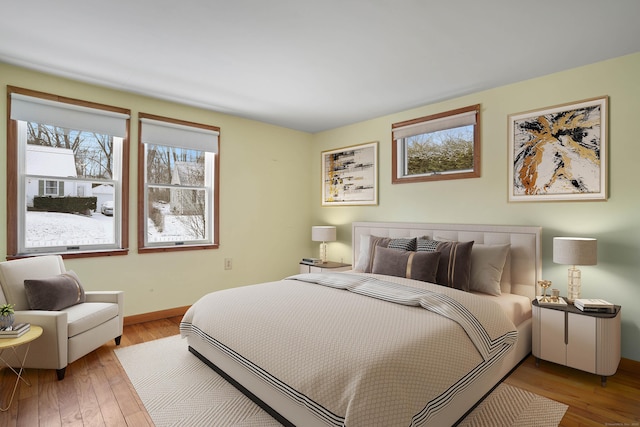 bedroom featuring light hardwood / wood-style floors