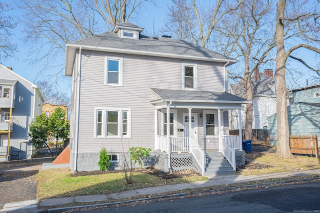 front of property with a porch