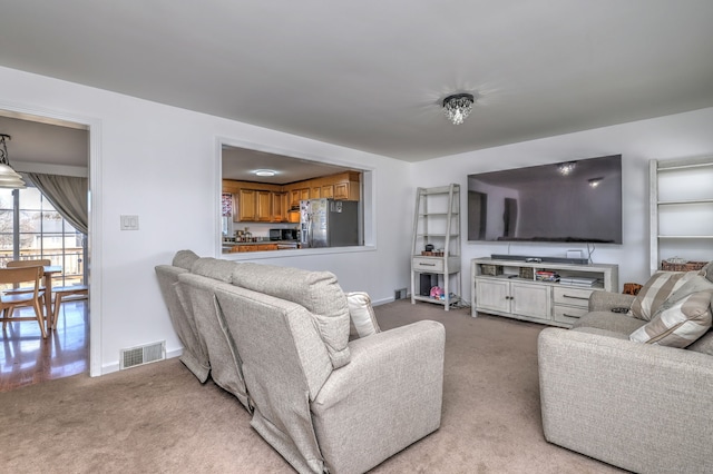 view of carpeted living room