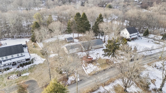 view of snowy aerial view