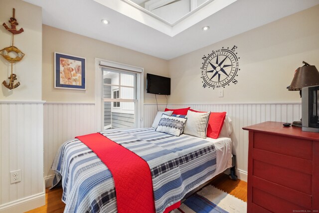 bedroom featuring wood-type flooring