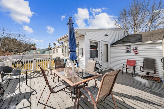 view of wooden deck