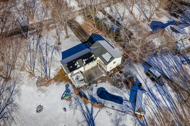 view of snowy aerial view