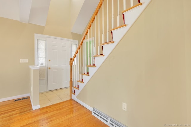 entryway featuring light wood-type flooring