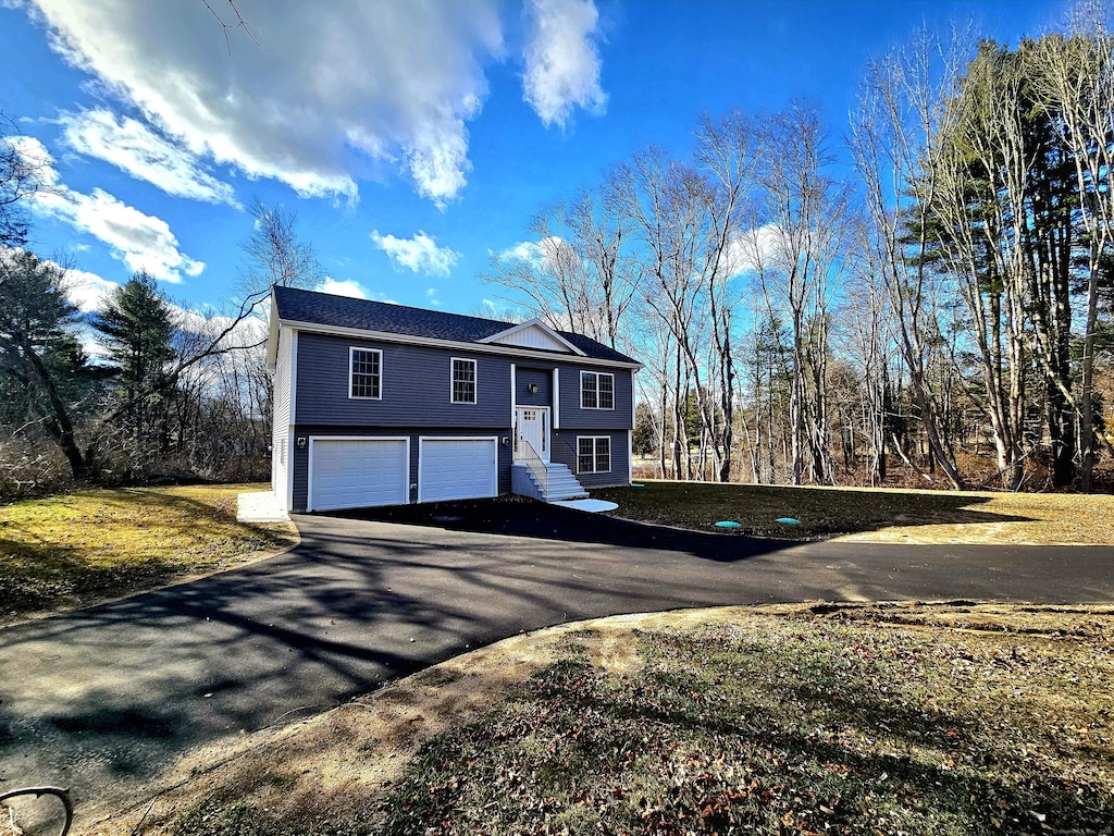 bi-level home with a garage