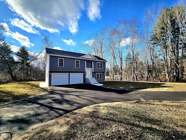 bi-level home with a garage