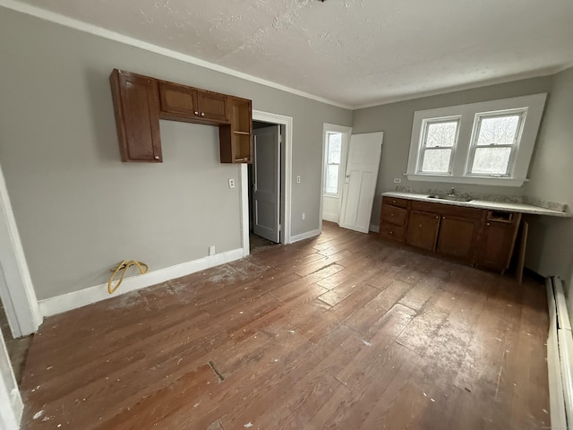 kitchen featuring dark hardwood / wood-style flooring and sink