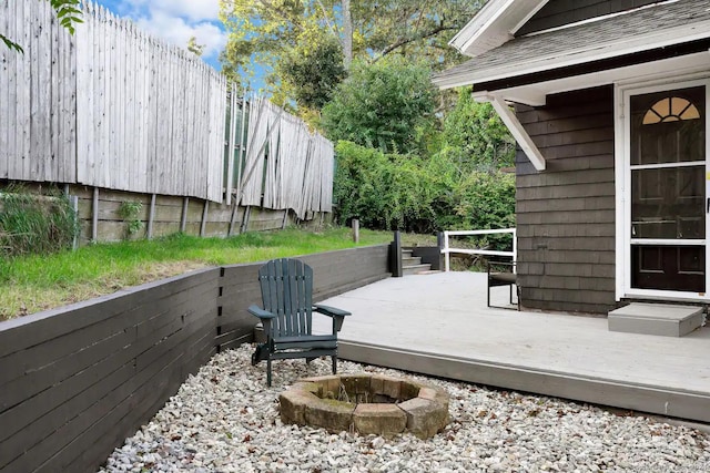 view of wooden terrace