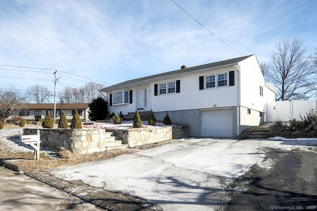 view of front of house featuring a garage