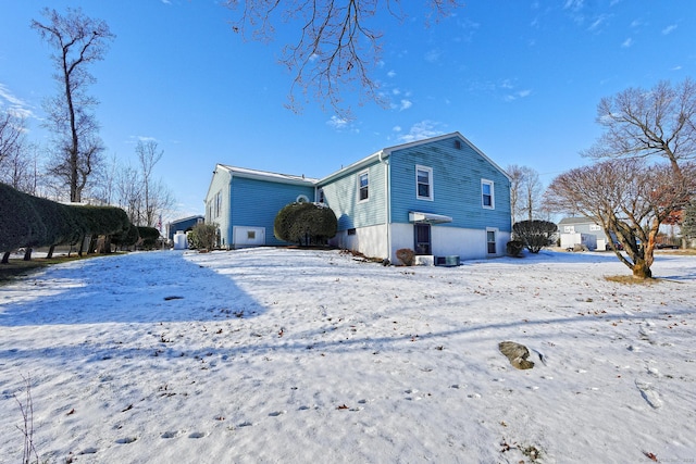 view of snowy exterior