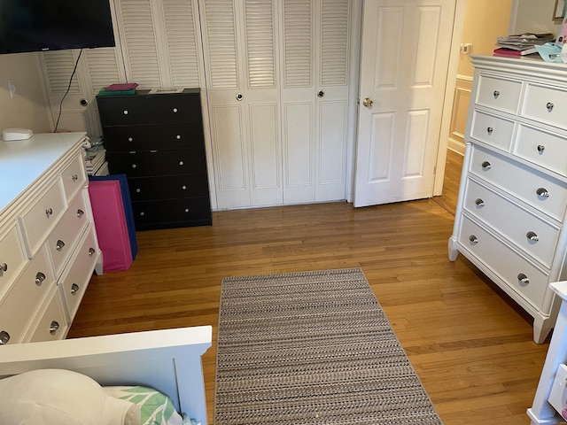 bedroom featuring light hardwood / wood-style floors