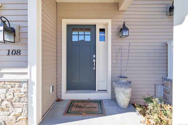 view of doorway to property