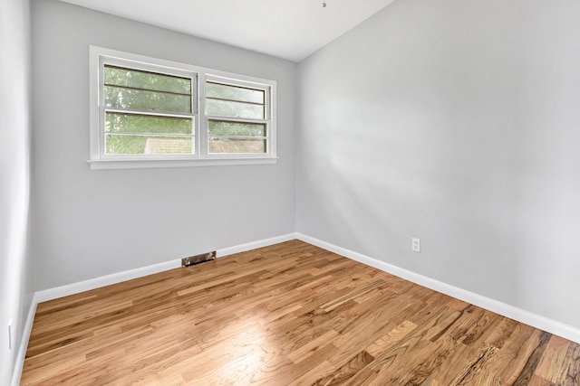 empty room featuring light wood-type flooring