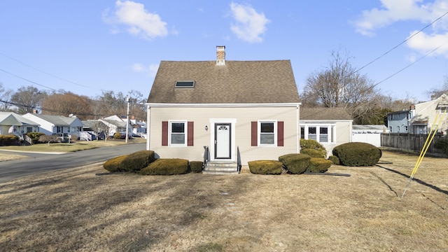 view of cape cod home