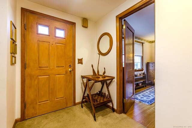 entrance foyer featuring light hardwood / wood-style flooring