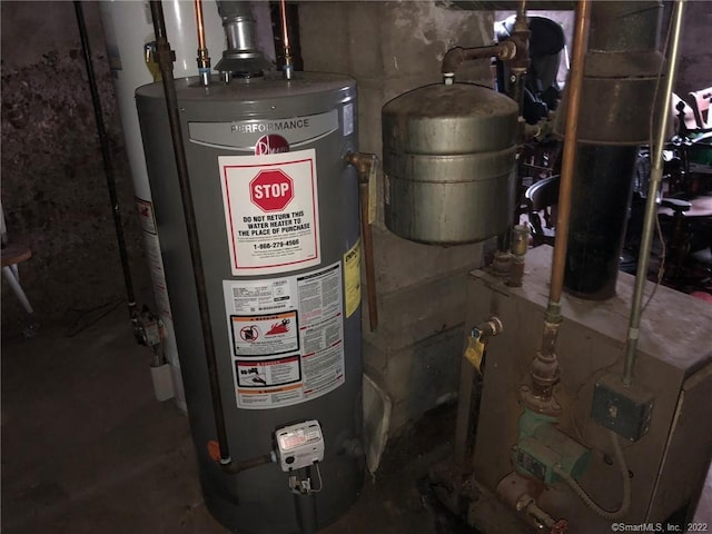 utilities featuring gas water heater