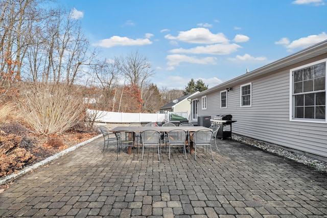 view of patio featuring area for grilling