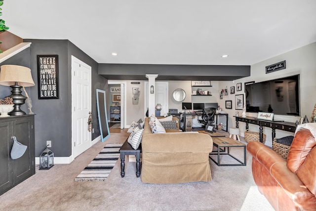 view of carpeted living room