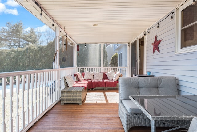 16 Snow Rdg S, Middletown, CT 06457 - wooden deck with outdoor lounge area