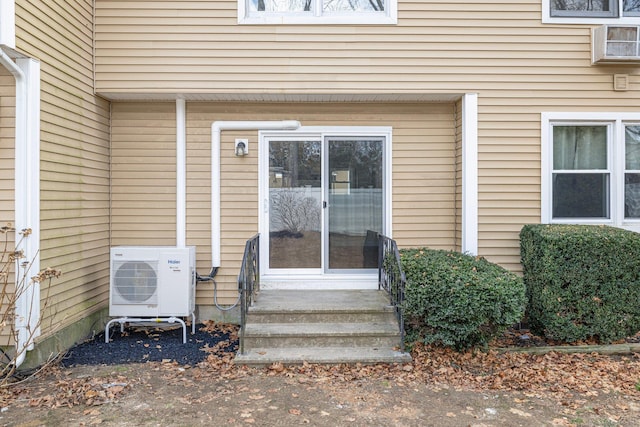 entrance to property featuring ac unit